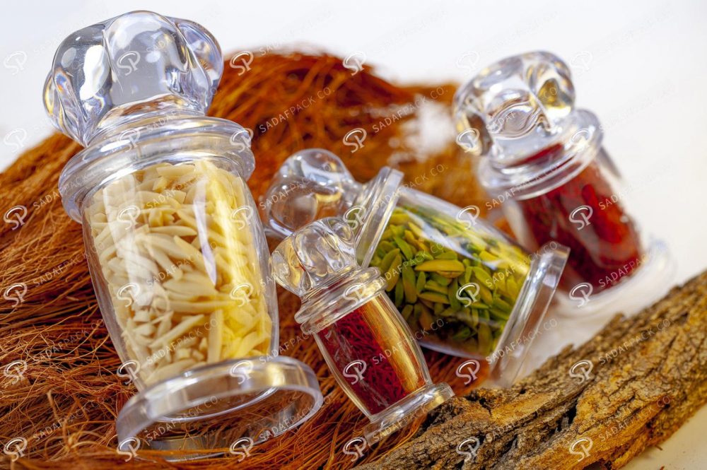 ##tt##- ظرف زعفران کریستالی طرح میلاد - نقلی  37672