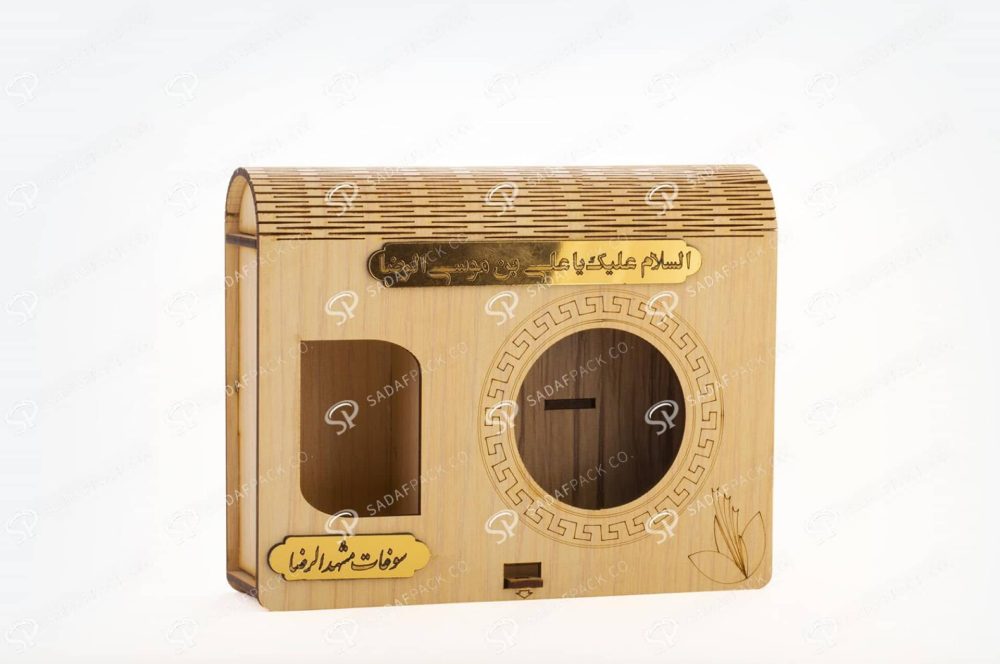 باکس چوبی کادویی آذین متوسط و 5 گرم فلزی