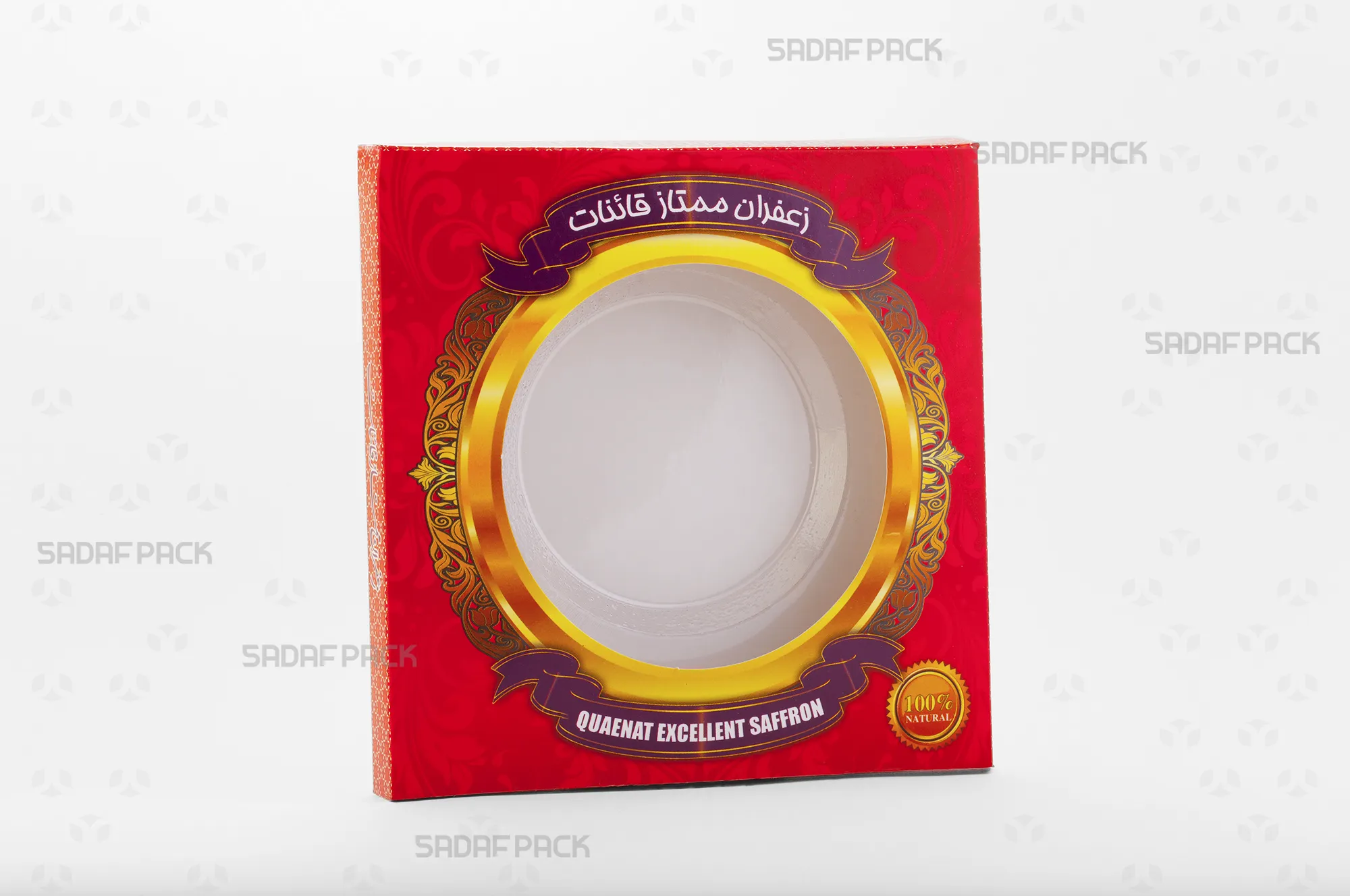 باکس مقوایی قرمز قوطی 12 کریستال صدف پک مناسب بستهبندی لوکس برای هدیه سوغات و صادرات