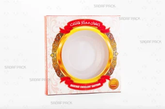 باکس مقوایی سفید قوطی 11 کریستال صدف پک مناسب بسته‌بندی لوکس برای هدیه سوغات و صادرات