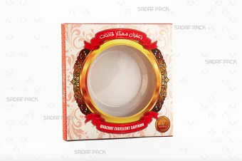 باکس مقوایی سفید قوطی 12 کریستال صدف پک مناسب بسته‌بندی لوکس برای هدیه سوغات و صادرات