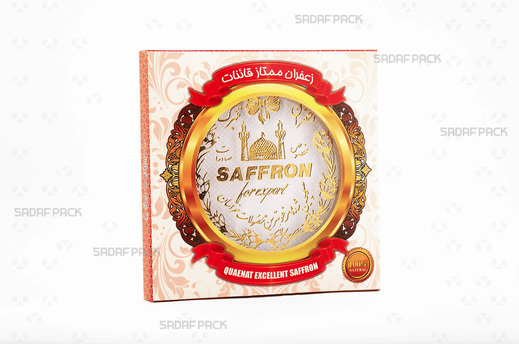 باکس مقوایی سفید قوطی 12 کریستال صدف پک با قوطی 12 کریستال در داخل برای بستهبندی لوکس هدیه صادرات و سوغات مشهد