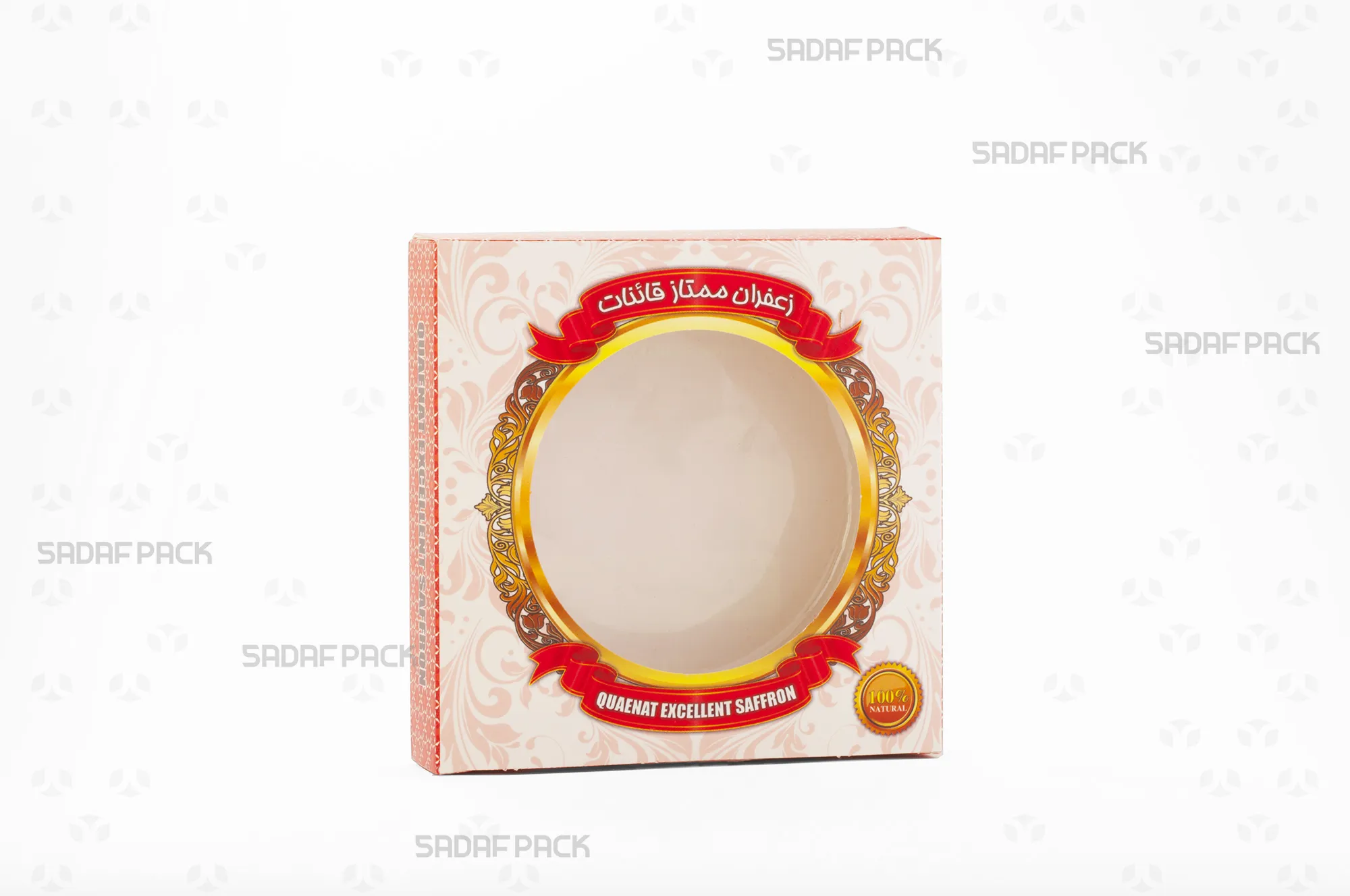 باکس مقوایی سفید قوطی 5 گرم فلزی صدف پک مناسب بستهبندی لوکس برای هدیه سوغات و صادرات