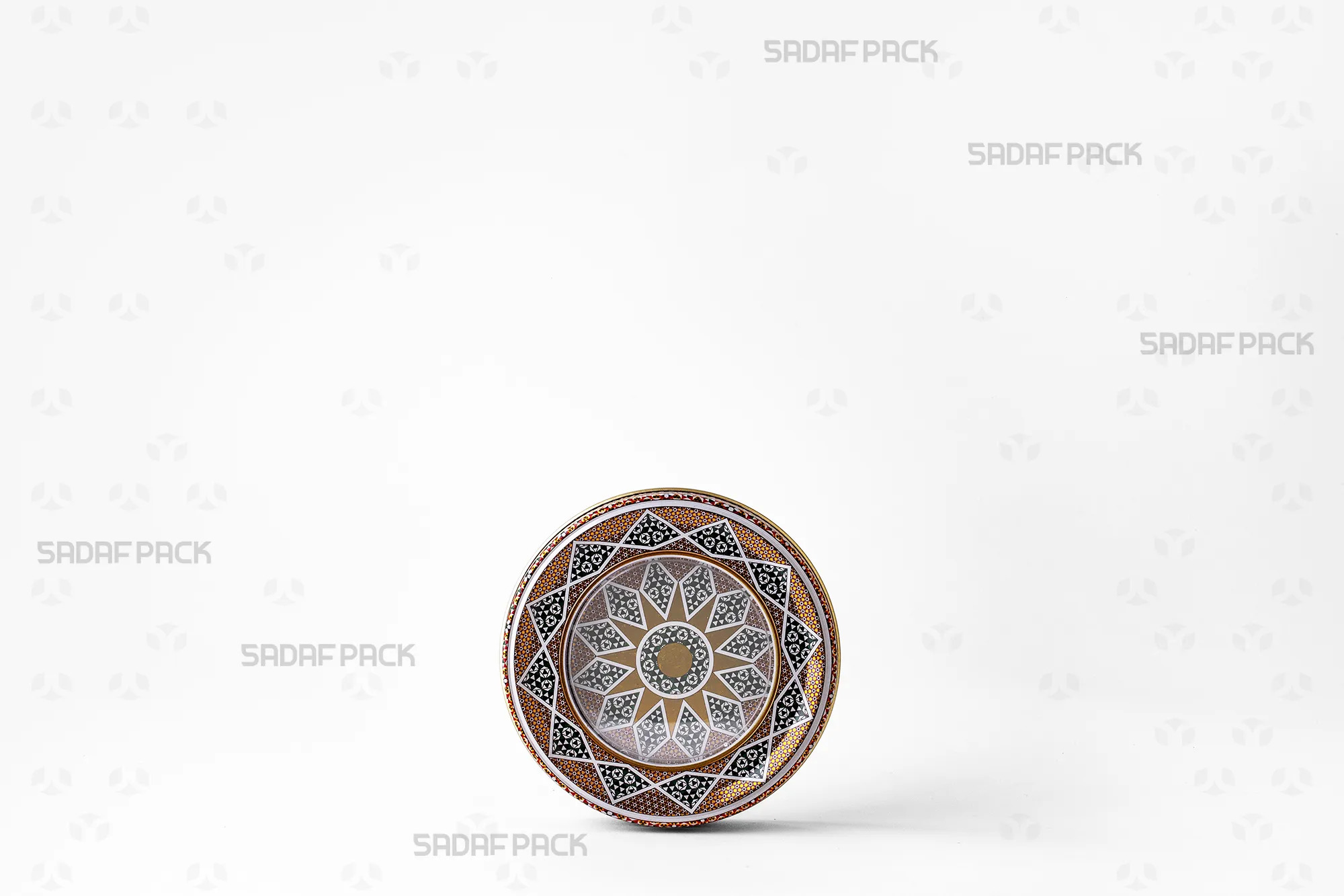 نمای روبرو از قوطی فلزی 7 گرمی که ساختار استوانهای و درب آن را نمایش میدهد