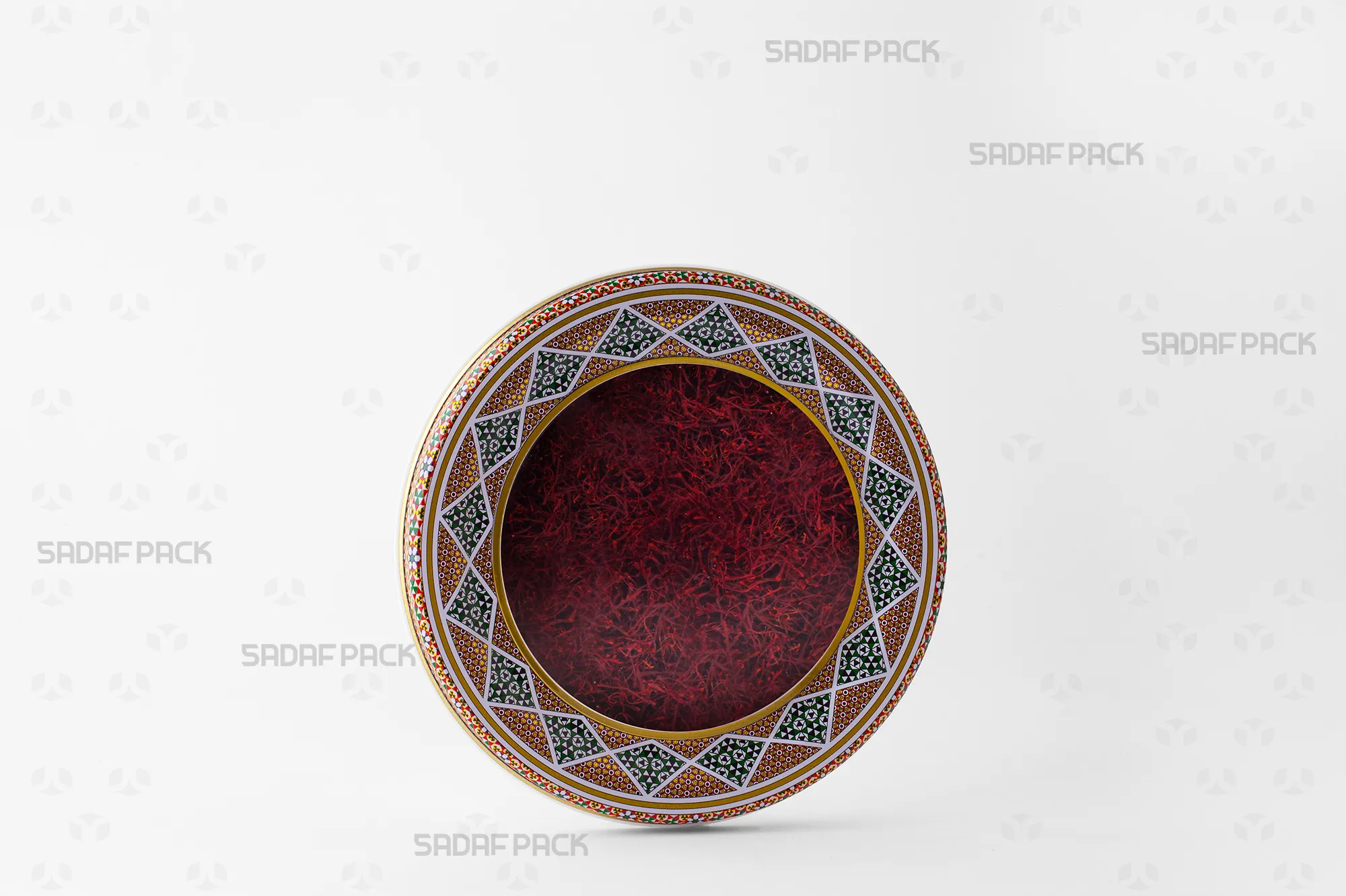 قوطی فلزی اسپانیا ۱۷ کف بالا پر شده با زعفران ایرانی، ایدهآل برای هدیه و صادرات