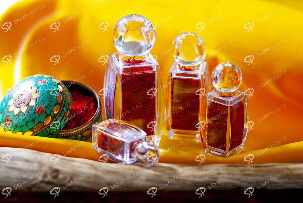 ##tt##- ظرف زعفران کریستالی طرح صدف - کوچک  37451