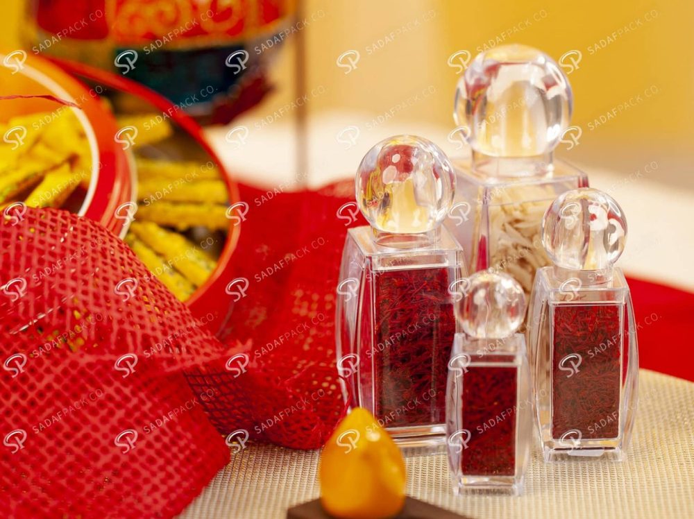 ##tt##- ظرف زعفران کریستالی طرح صدف - کوچک  37452