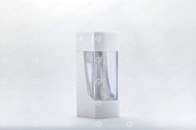 ##tt##- ظرف زعفران پلاستیکی مدل نگین - سفید  37199