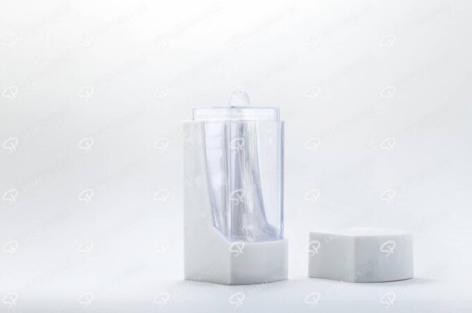 ##tt##- ظرف زعفران پلاستیکی مدل نگین - سفید  37200