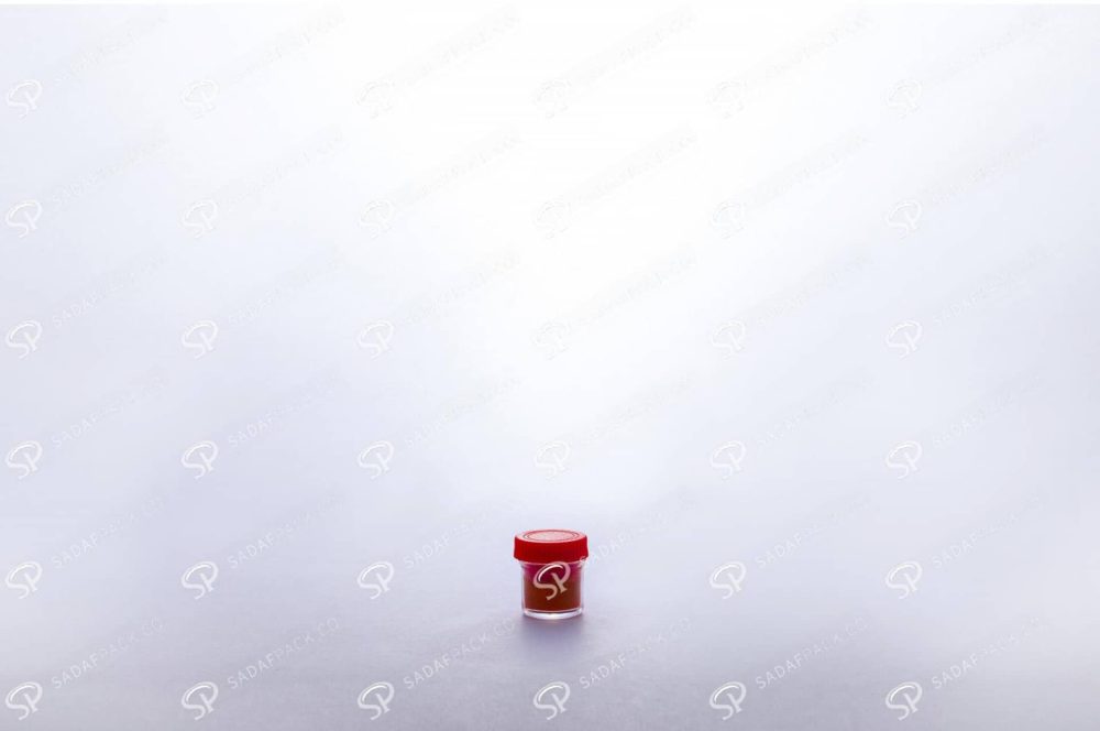 ##tt##- ظرف زعفران کریستالی طرح پودری کوتاه - قرمز  37704
