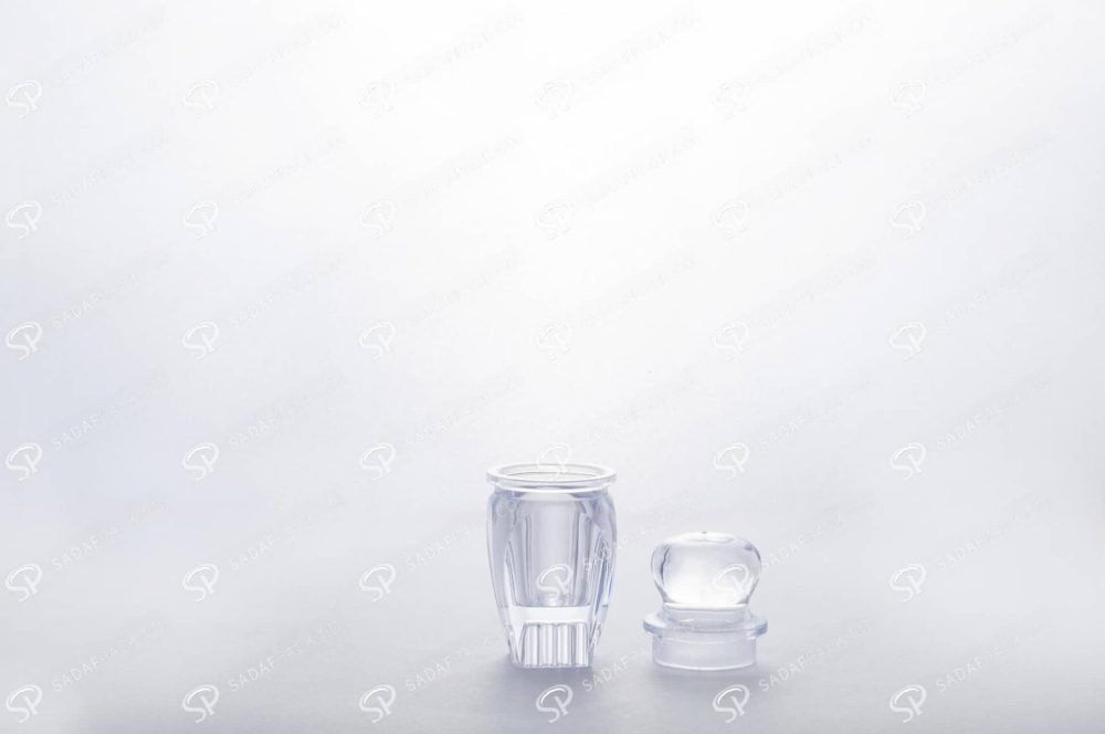 ##tt##- ظرف زعفران کریستالی طرح گوهر کف بالا - نقلی  37622