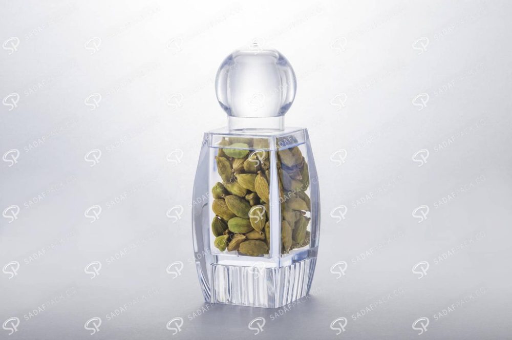 ##tt##- ظرف زعفران کریستالی طرح صدف کف بالا - بزرگ  37474