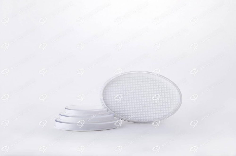 ##tt##- ظرف زعفران بیضی کف سفید سایز 2  37762