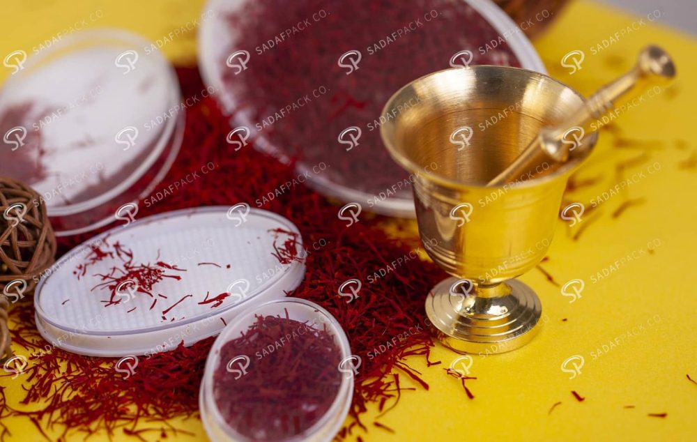 ##tt##- ظرف زعفران بیضی کف سفید سایز 2  37765