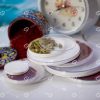 ##tt##- ظرف زعفران گرد - 8 نازک کف سفید  38195
