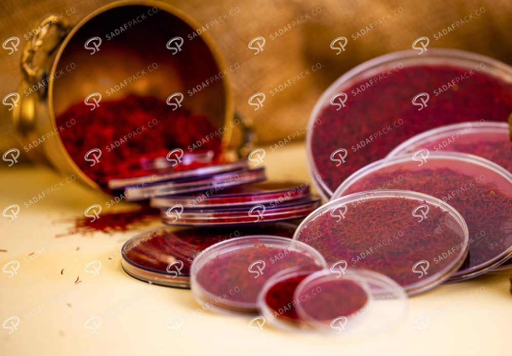 ##tt##- ظرف زعفران گرد - 6/5 تخت کریستال  37583
