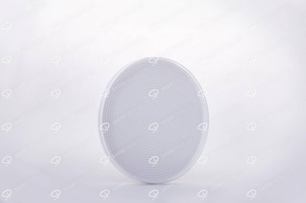 ##tt##- ظرف زعفران گرد - 11 متوسط کف سفید  38344