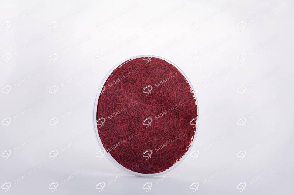 ##tt##- ظرف زعفران گرد - 11 متوسط کف سفید  38346