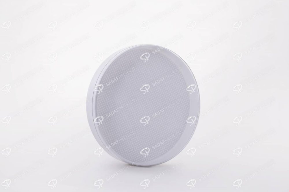 ##tt##- ظرف زعفران گرد - 12 مغزی کف سفید  38323