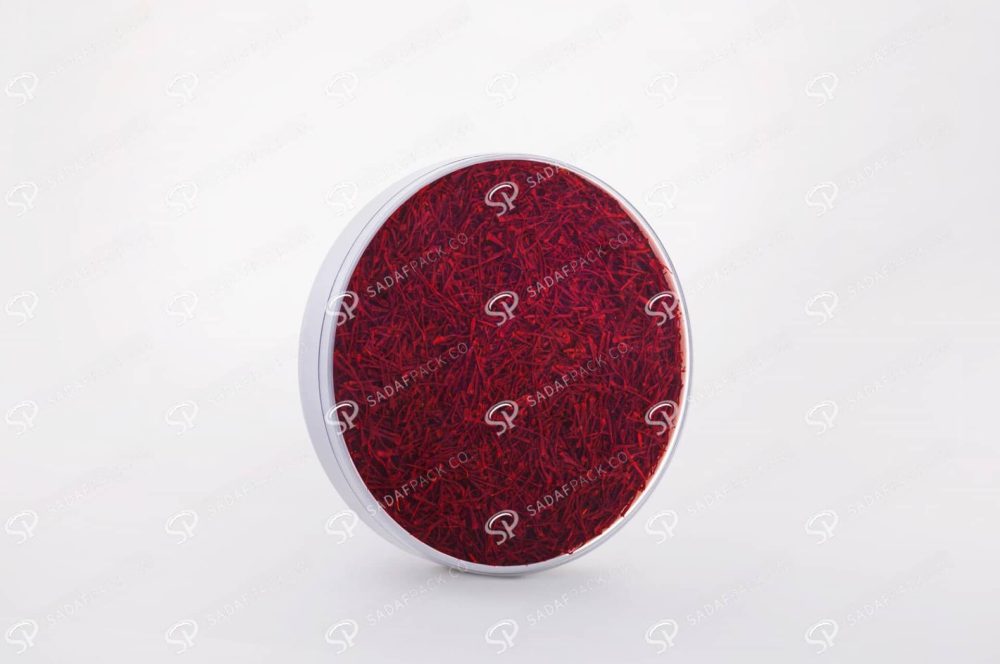 ##tt##- ظرف زعفران گرد - 12 مغزی کف سفید  38325