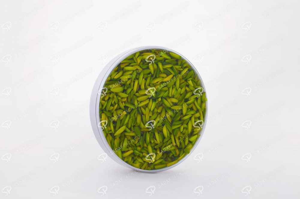 ##tt##- ظرف زعفران گرد - 12 مغزی کف سفید  38330