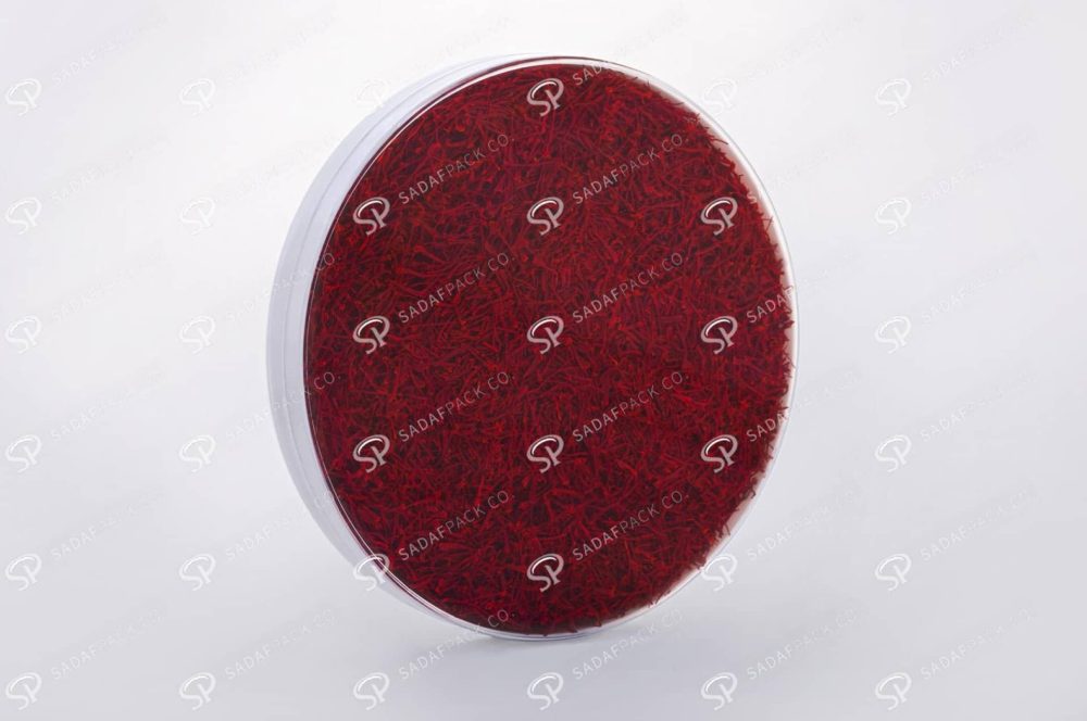##tt##- ظرف زعفران گرد - 14 مغزی کف سفید  38307