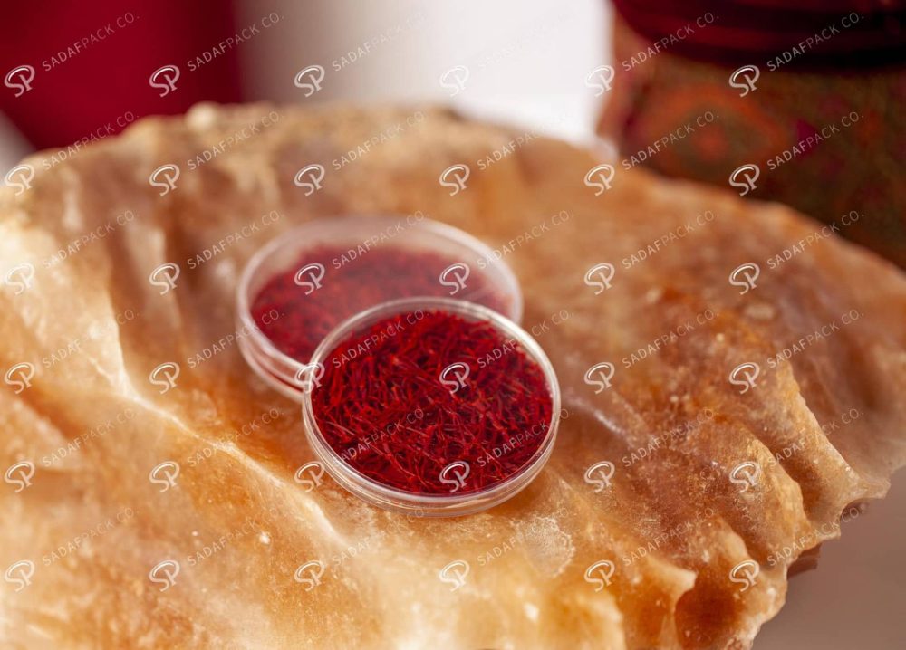 ##tt##- ظرف زعفران گرد - 6/5 مغزی کریستال  37751