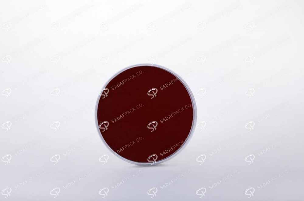 ##tt##- ظرف زعفران گرد - 9 مغزی کف سفید  38357