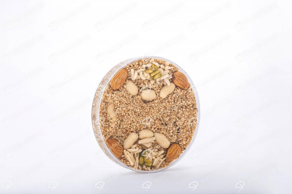 ##tt##- ظرف زعفران گرد - 11 مغزی کریستال  38222