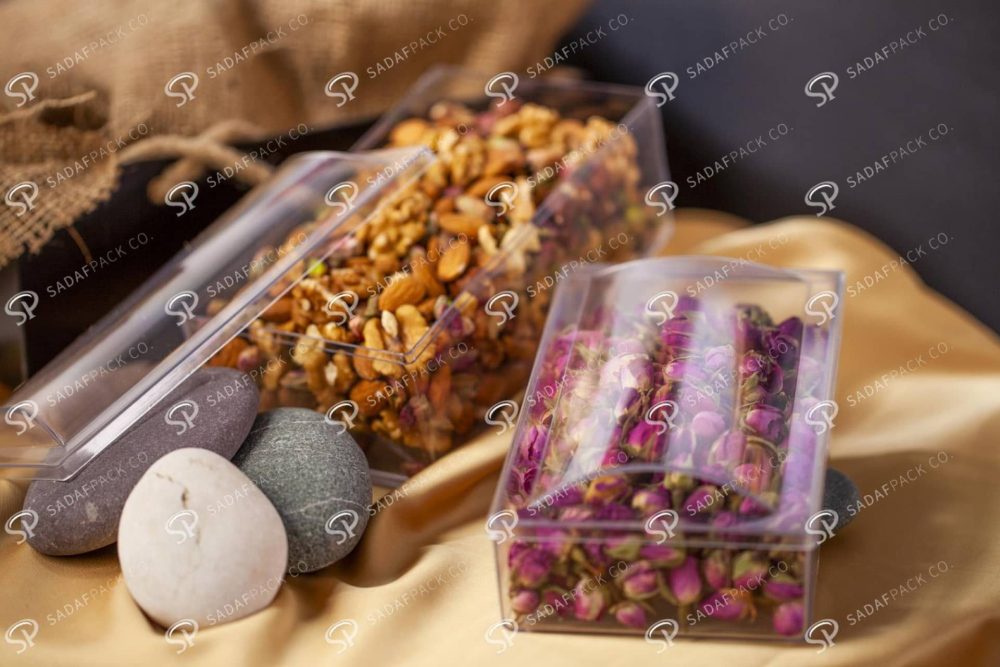 ##tt##- ظرف کریستالی مستطیل محدب کوتاه  37976