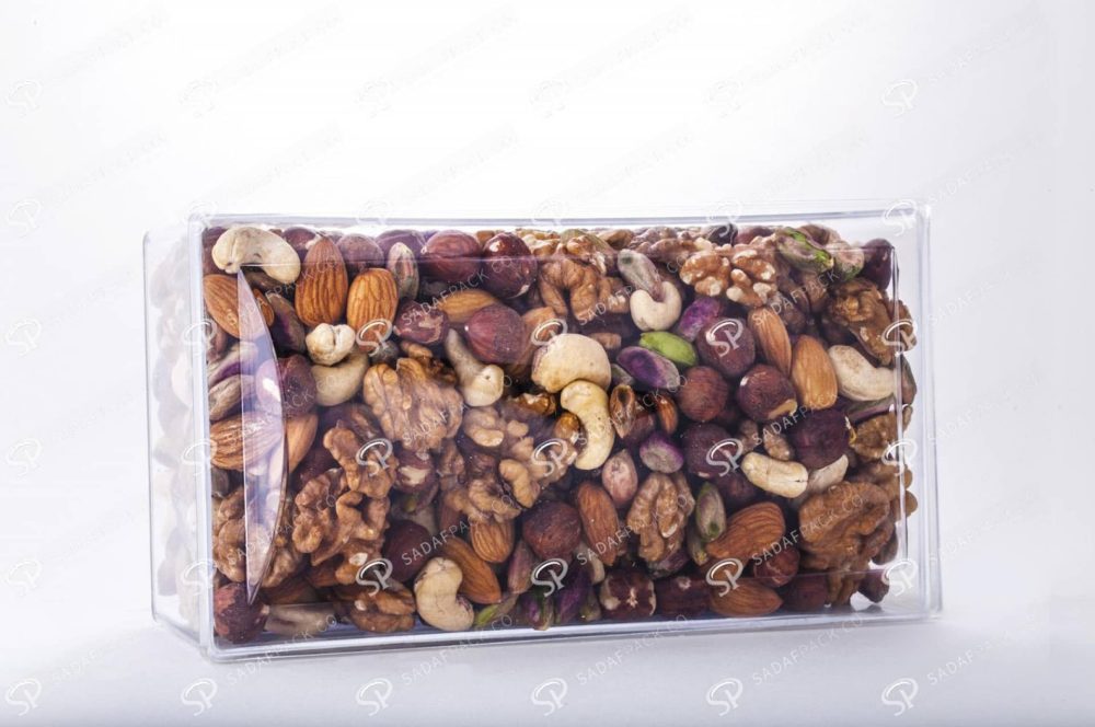 ##tt##- ظرف کریستالی مستطیل محدب بلند  37982