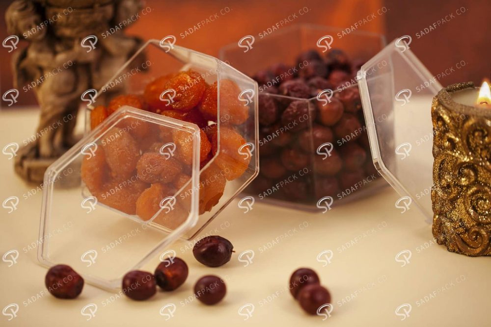 ##tt##- ظرف کریستالی شش ضلعی بلند  37945