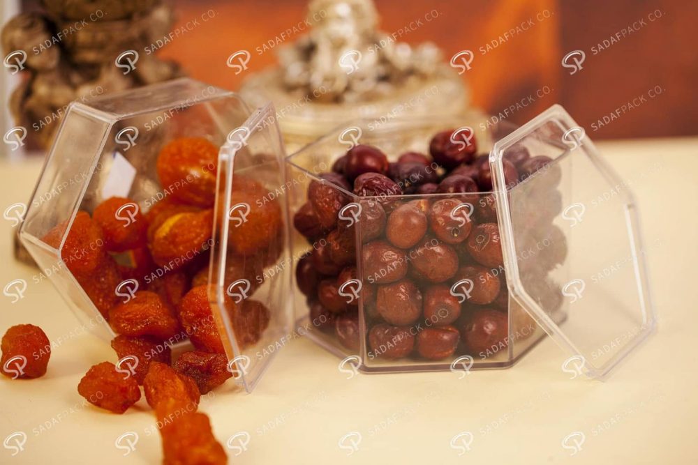 ##tt##- ظرف کریستالی شش ضلعی بلند  37946