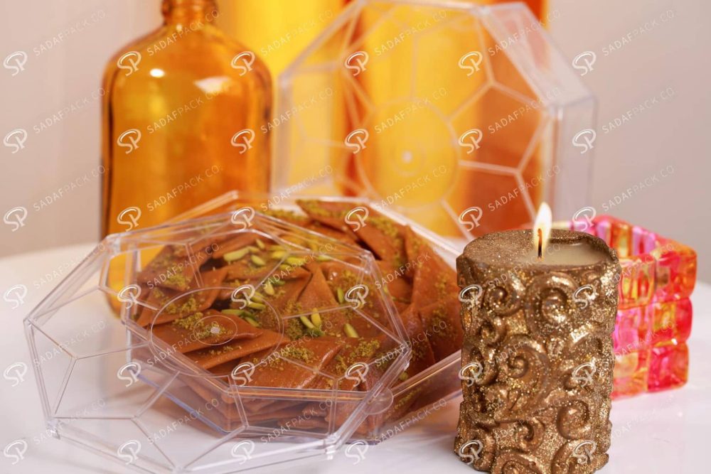 ##tt##- ظرف کریستالی هشت ضلعی کوتاه  37924