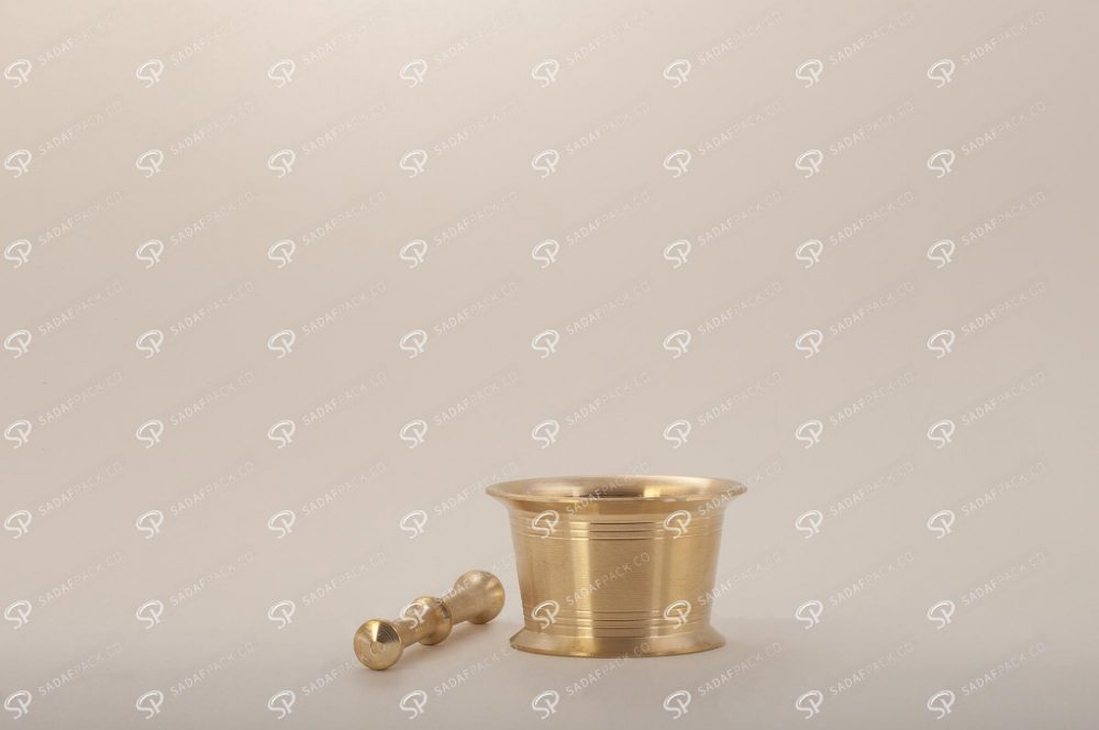 هاون فلزی زعفران صدف پک