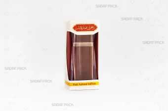 باکس مقوایی قوطی کریستالی الماس متوسط صدف پک با قوطی کریستالی الماس متوسط و مقر زرشکی رنگ داخلی برای بسته‌بندی لوکس هدیه صادرات و سوغات