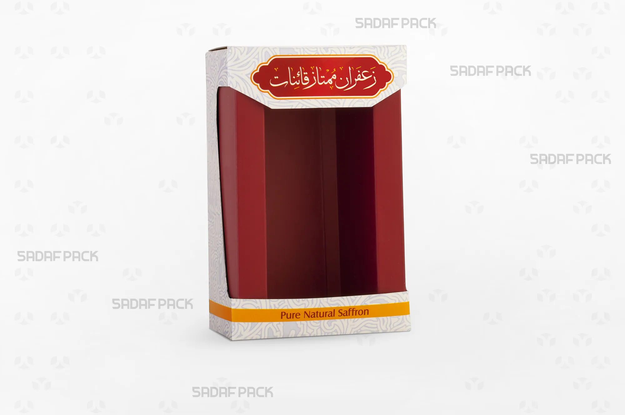 باکس مقوایی لوکس قوطی کریستالی الماس بزرگ صدف پک با مقر زرشکی رنگ داخلی مناسب بستهبندی لوکس برای هدیه و صادرات