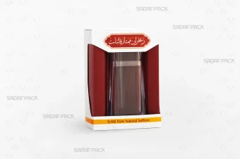 باکس مقوایی لوکس قوطی کریستالی الماس متوسط صدف پک با قوطی کریستالی الماس متوسط و مقر زرشکی رنگ داخلی برای بسته‌بندی لوکس هدیه صادرات و سوغات