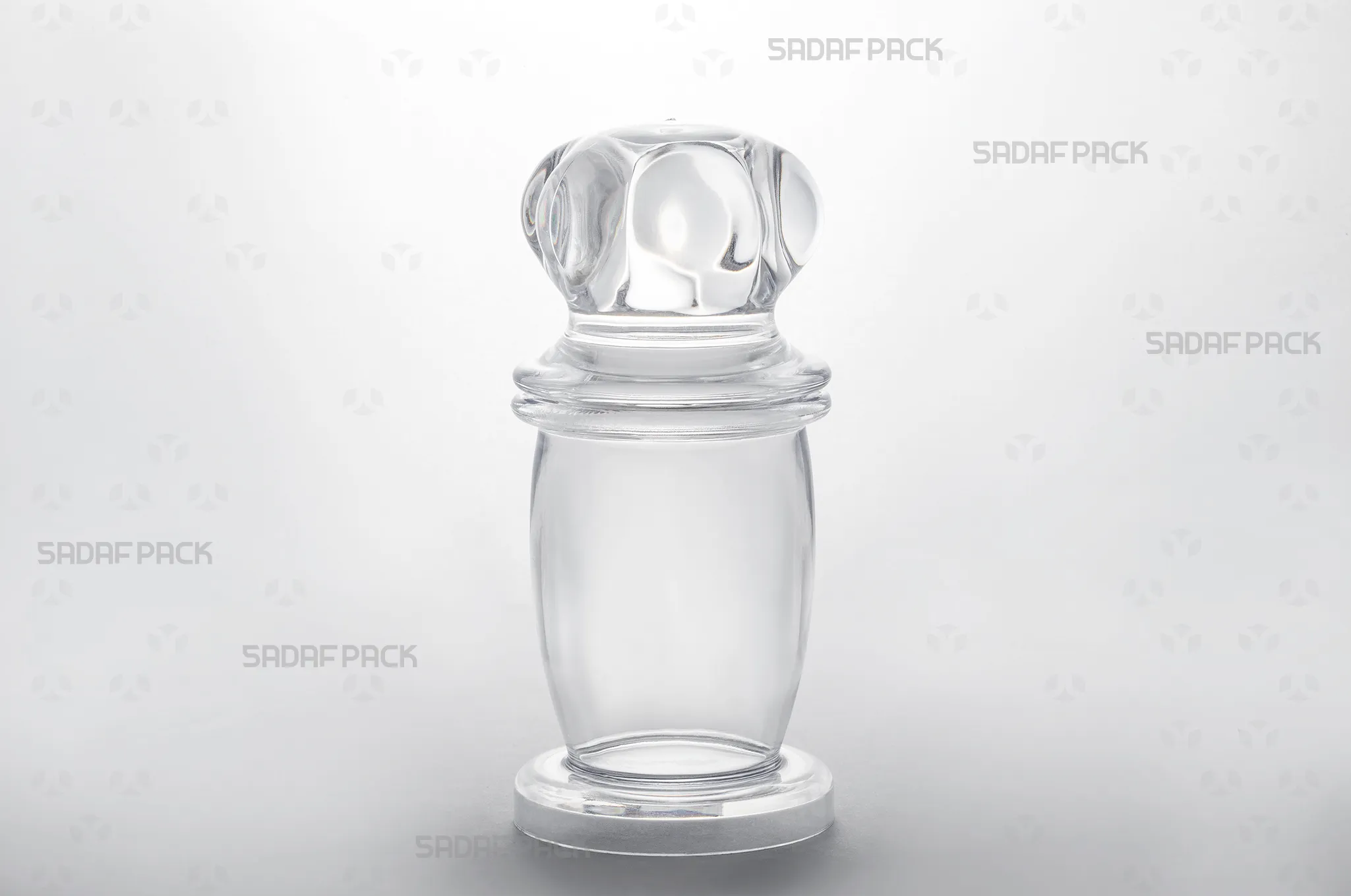 ظرف کریستالی میلاد بزرگ صدف پک در نمای سهرخ، نمایش کامل محصول