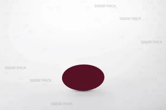 مقوا زرشکی قوطی بیضی 4 کریستال شرکت صدف پک