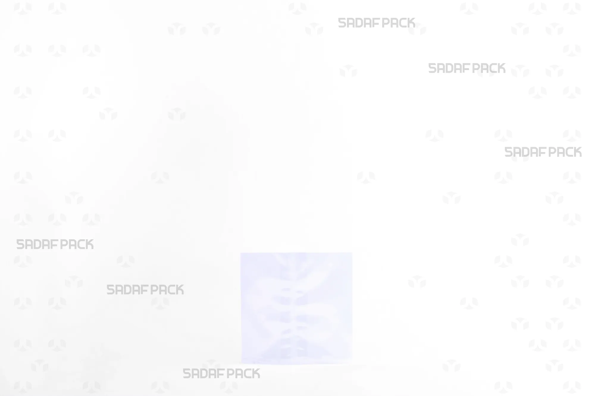 پاکت ترسبافان ته بریده 7×7 سانتیمتر صدف پک با ترسبافان شفاف و قابلیت دوخت حرارتی مناسب بستهبندی محصولات خشک، مورد استفاده در پاکت زعفران نیم گرم