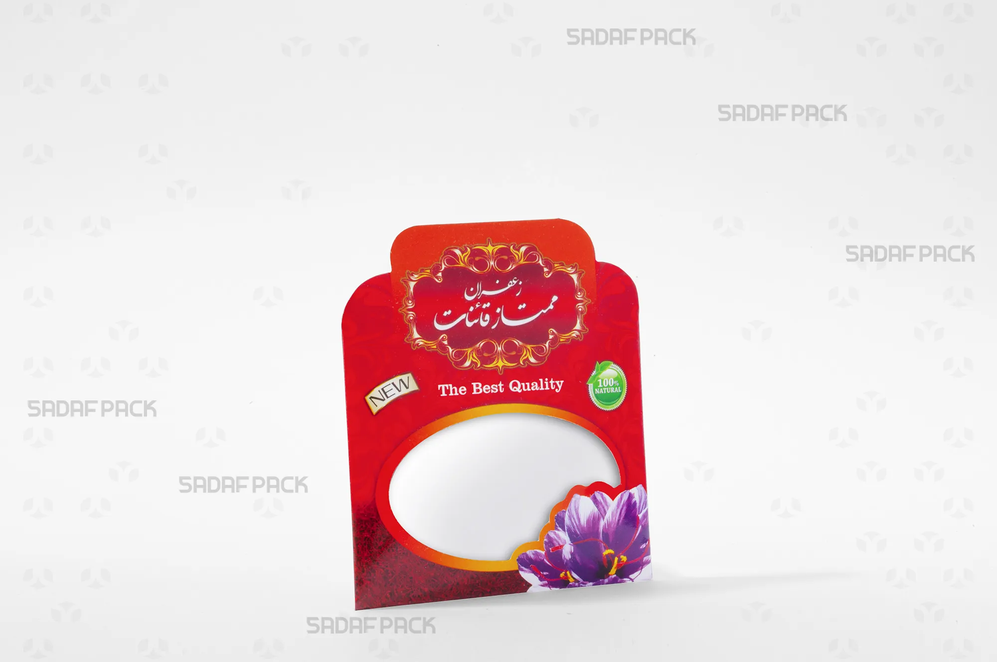 پاکت 10*9 قرمز طرح جدید صدف پک خالی برای بستهبندی اقتصادی زعفران یک گرم