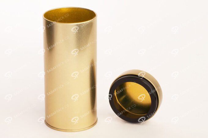 ##tt##- قوطی فلزی طلایی برای زعفران | تولید صدف پک | 66 38688
