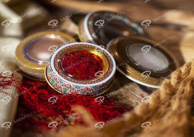ظرف خاتم کاری شده زعفران | شرکت صدف پک