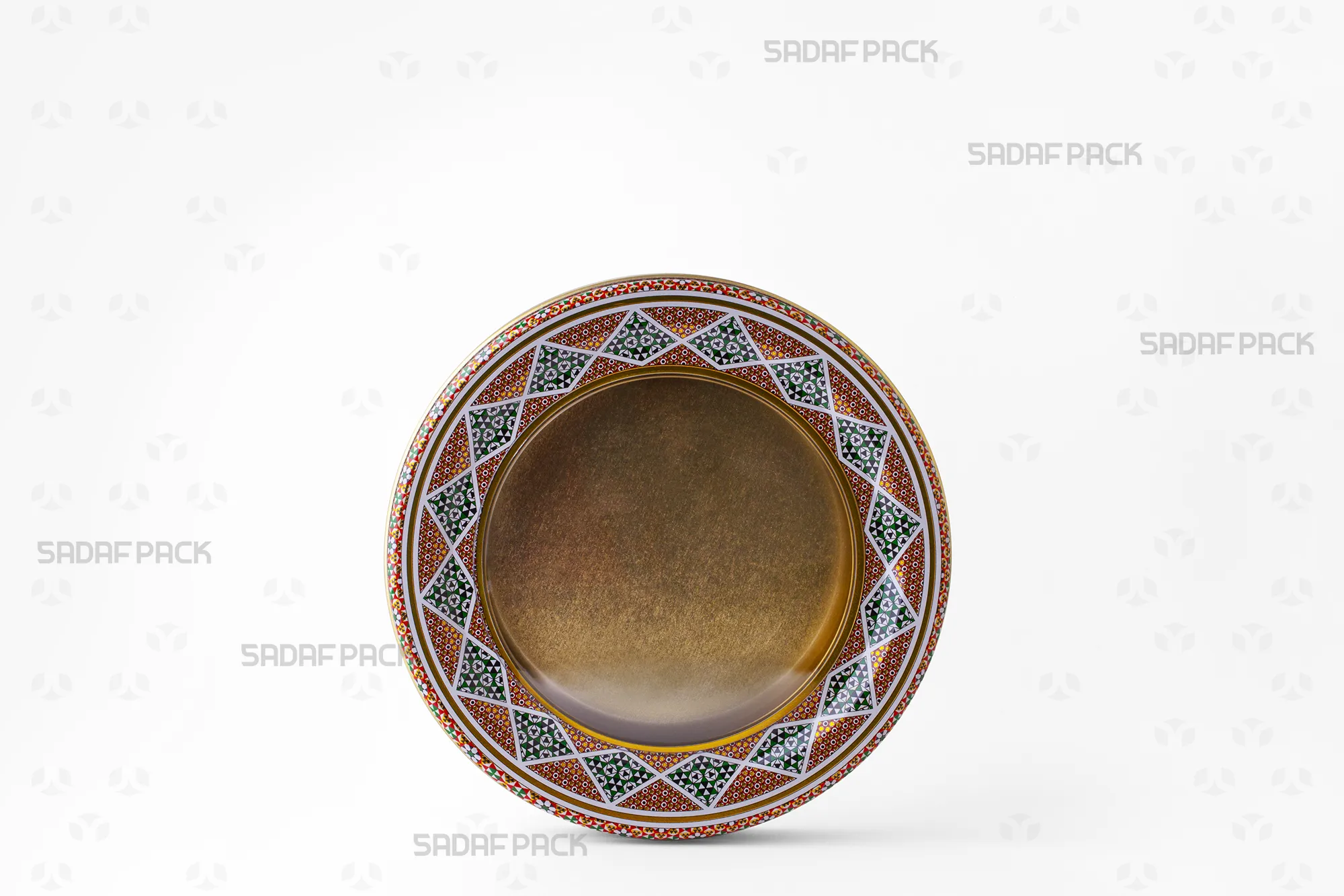 نمای تمام رخ از قوطی فلزی دایره ای شکل با قطر 17 سانتی متر، نمایش ساختار و ویژگی های فیزیکی بدنه