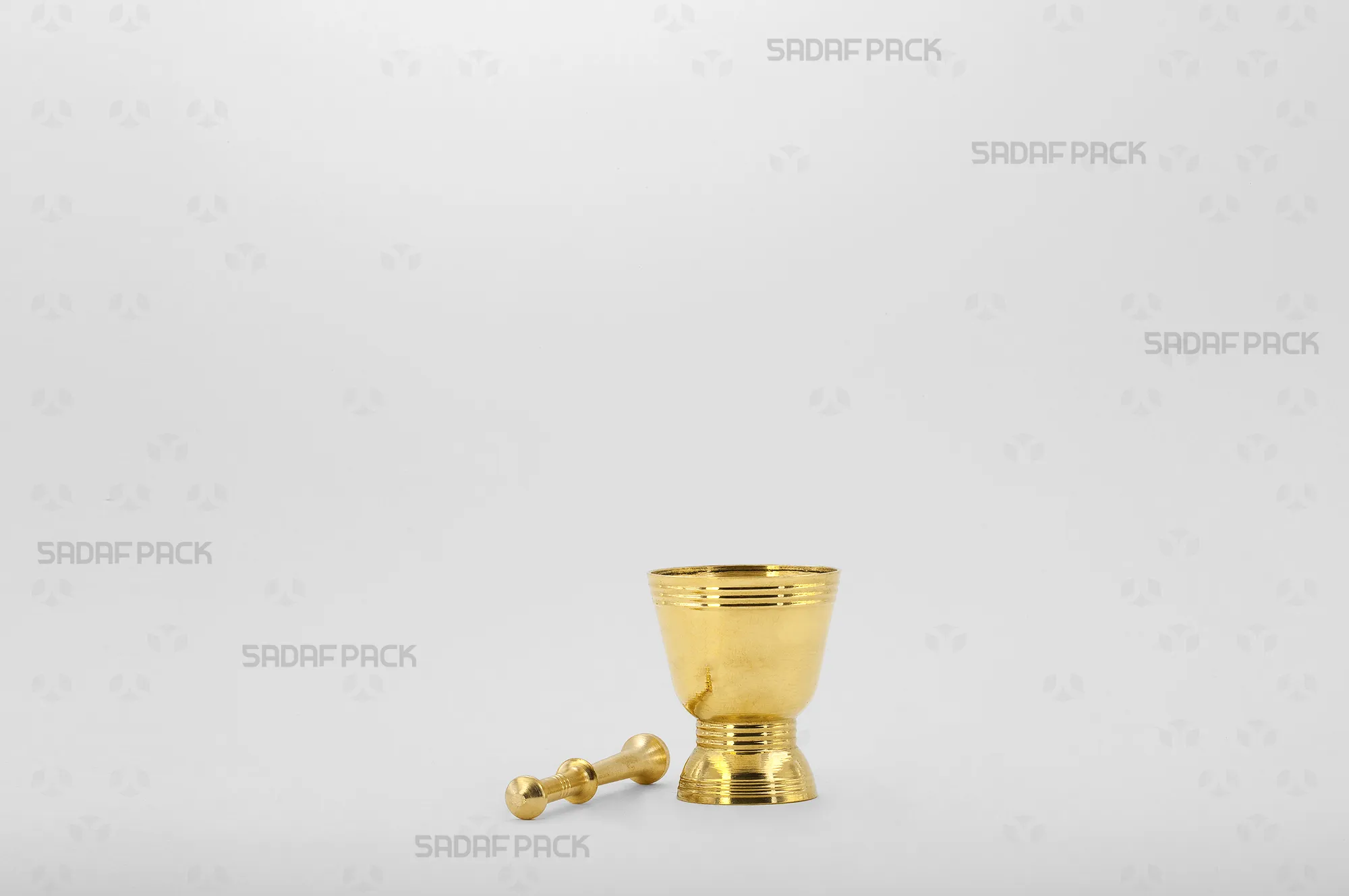 هاون و دسته هاون برنجی جامی 40 صدف پک، مناسب برای هدیه و استفاده در باکس های کادویی لوکس