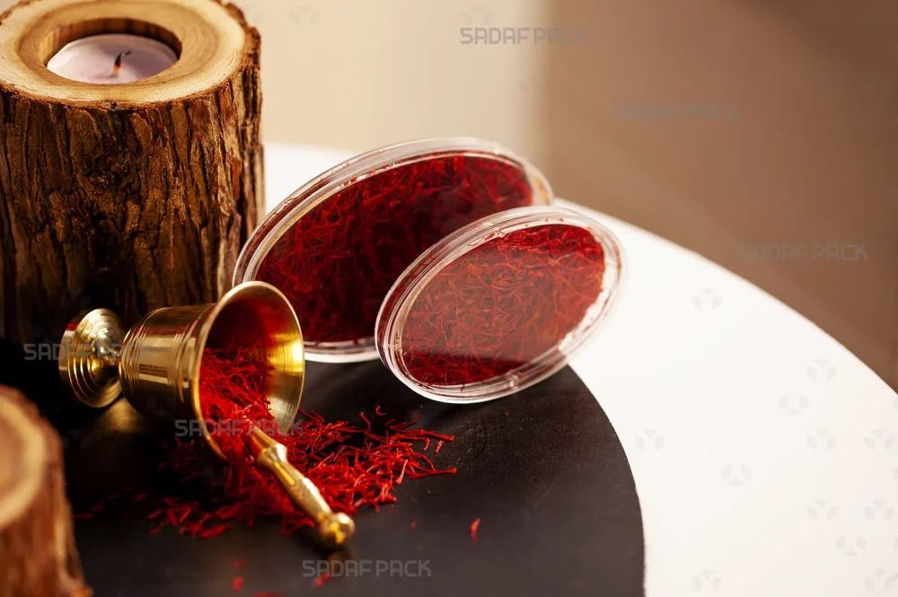 ظرف بیضی کف کریستال