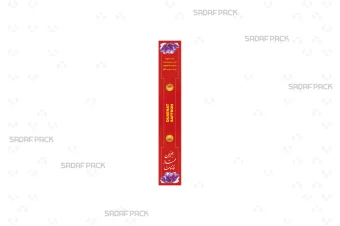 برچسب نواری برش‌دار 19×3 سانتی‌متر صدف پک با طرح گل زعفران و قابلیت چاپ برای پلمپ کردن درب قوطی‌های کریستالی و فلزی زعفران